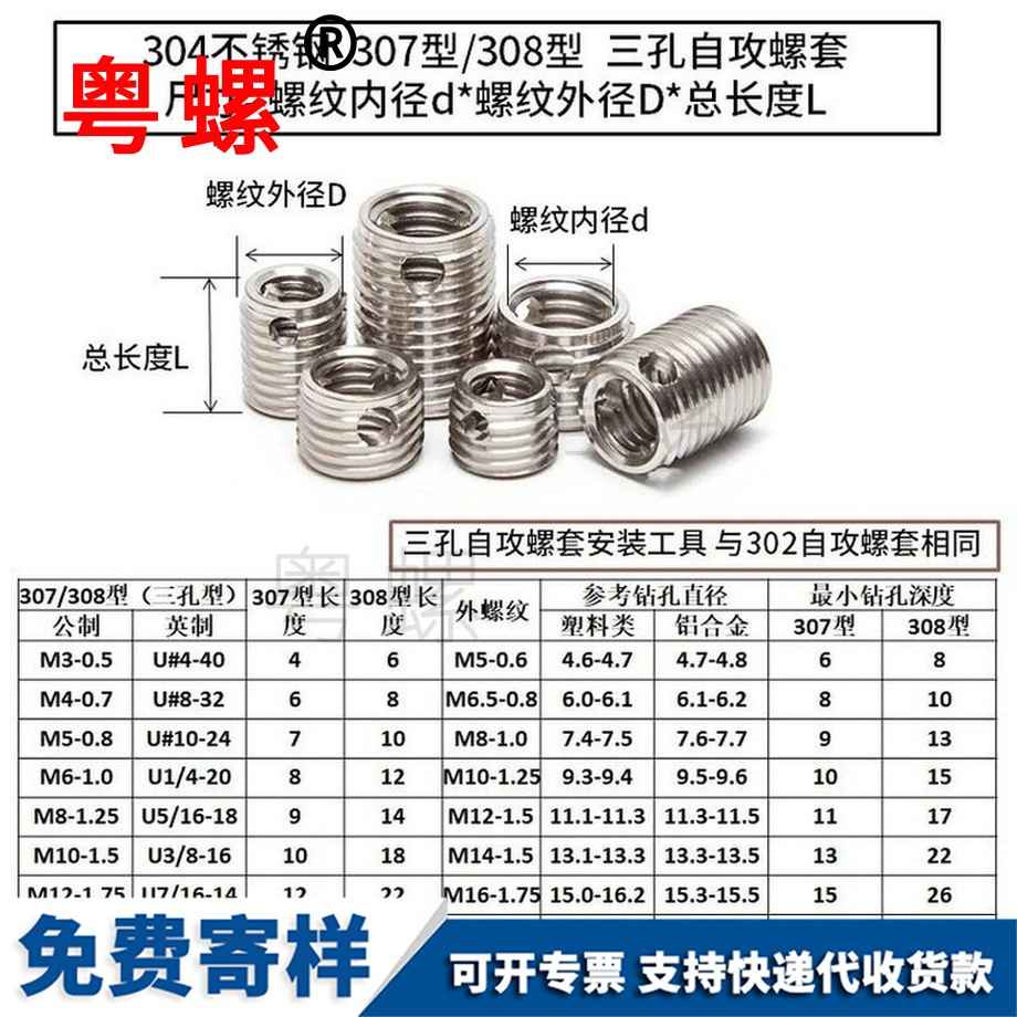 批發(fā)不銹鋼楚雄自攻螺套