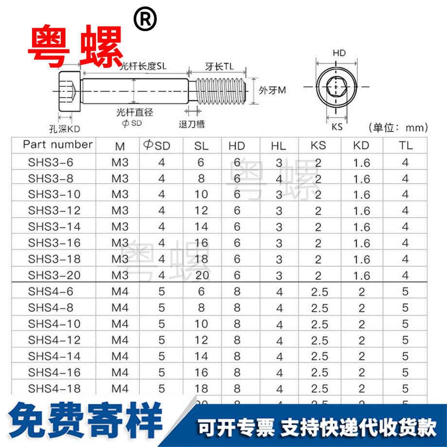 山南軸套半牙螺釘